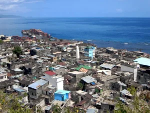 Vue aérienne de la médina de Mutsamudu, Anjouan, Comores